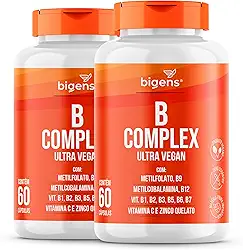 Vitamina do Complexo B, Vegano, Biogens, Kit 2x 60 cápsulas