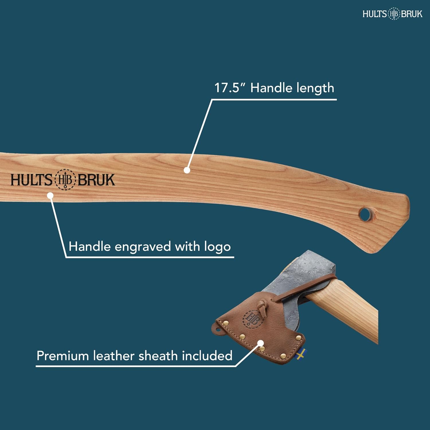 Hults Bruk 840771 Spika Hunting & Forest Axe - 1.5 lb Head, 17.5" Handle