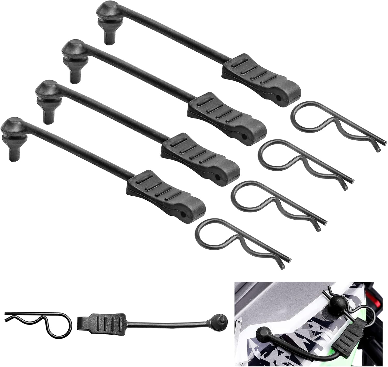 20pcs HobbyPark Universal RC Car Body Clips and Pull Tabs