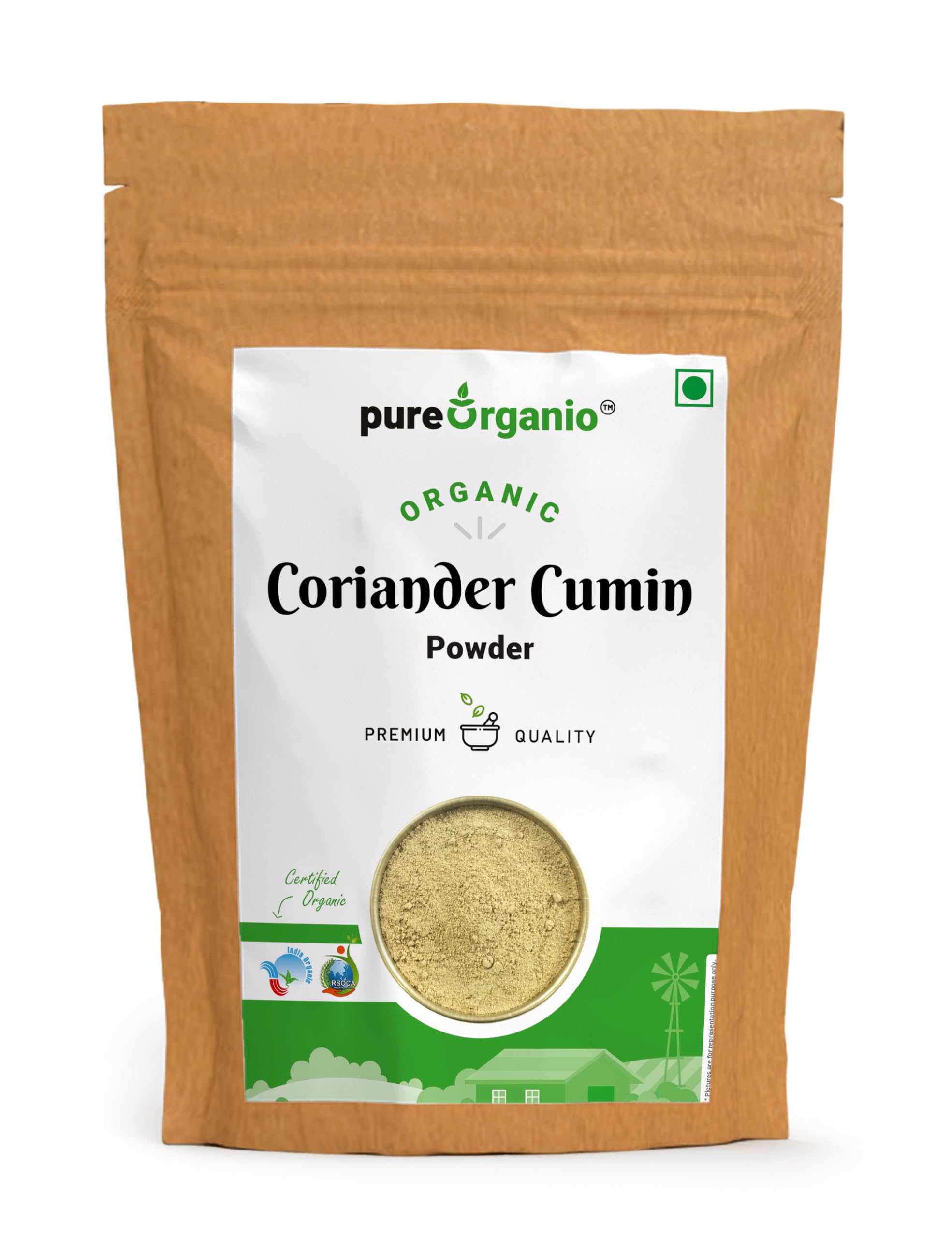 Pure Organio Organic Coriander Cumin Powder - Organic Dhaniya Jeera Powder - 350 Gm (B097ZTNW6F) Amazon Price History, Amazon Price Tracker