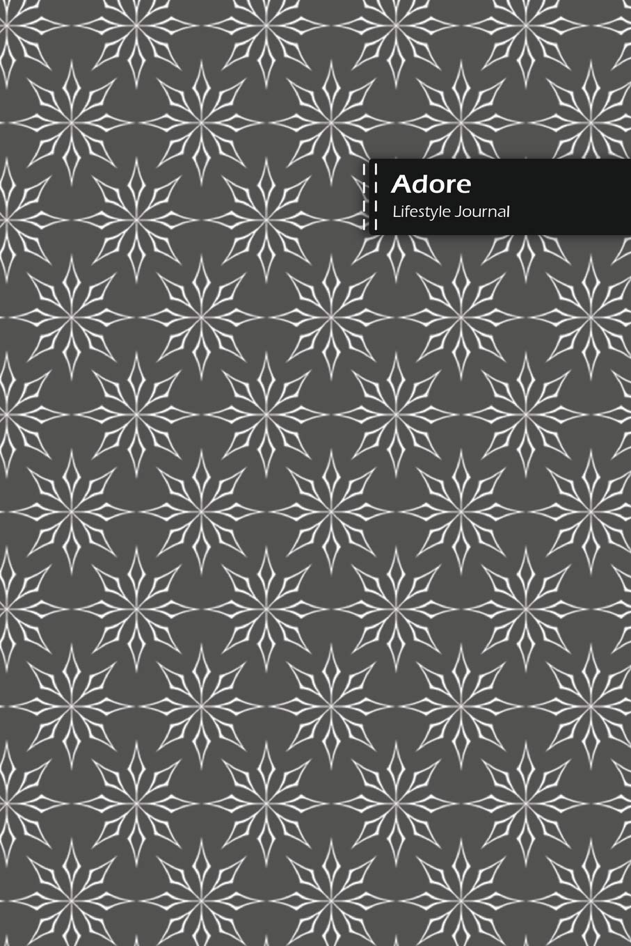 Adore Lifestyle Journal, Blank Write-in Notebook, Dotted Lines, Wide Ruled, Size (A5) 6 x 9 In (Gray)