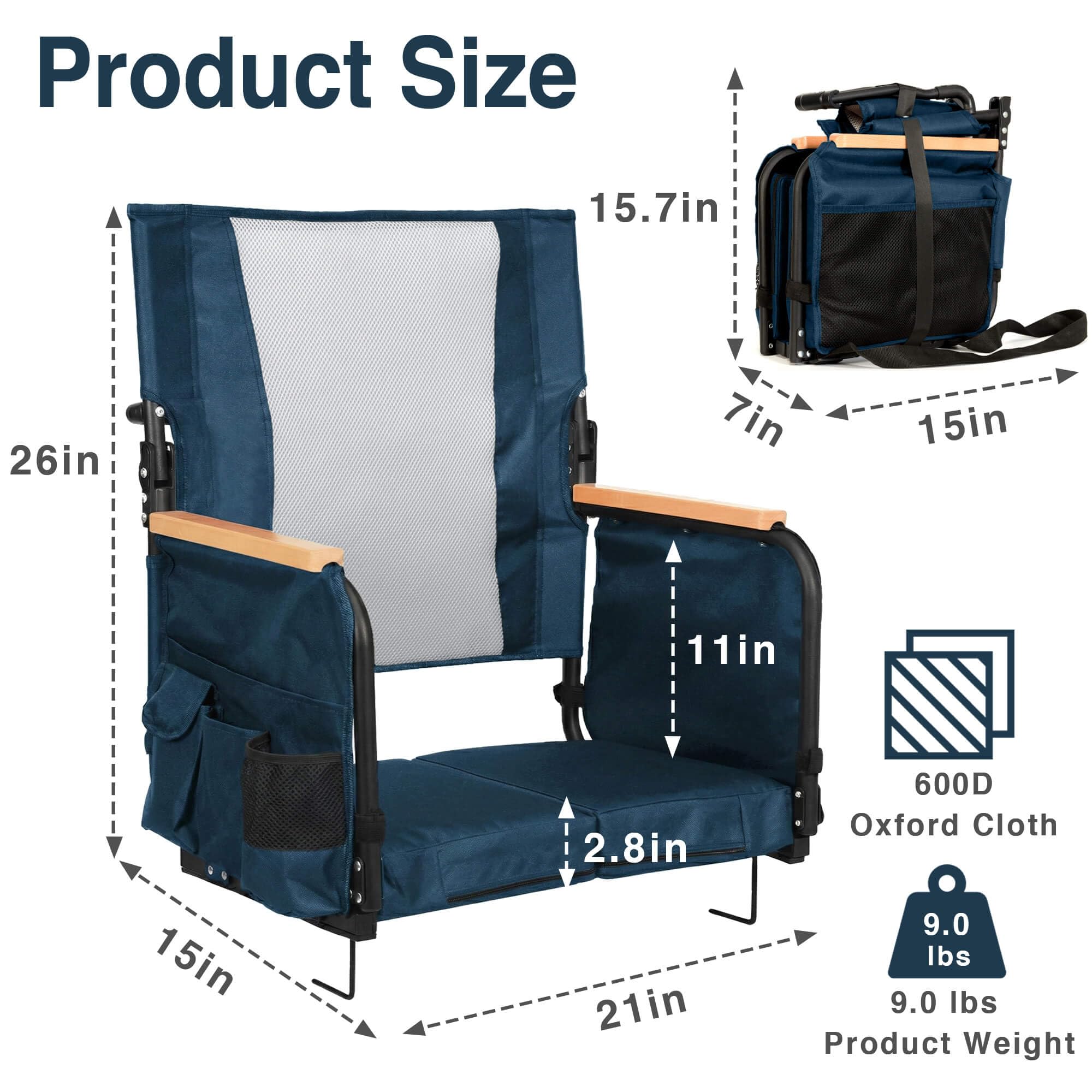 Amazon.com: behairity High Back Stadium Seats with Back Support