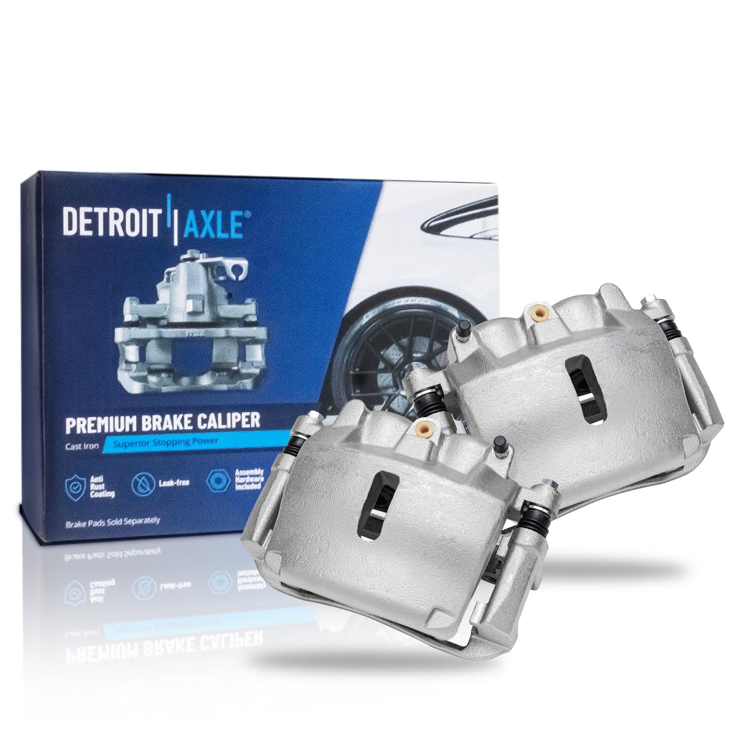 Detroit Axle - Front Disc Brake Calipers w/Brackets for Ford 06-08 F-150