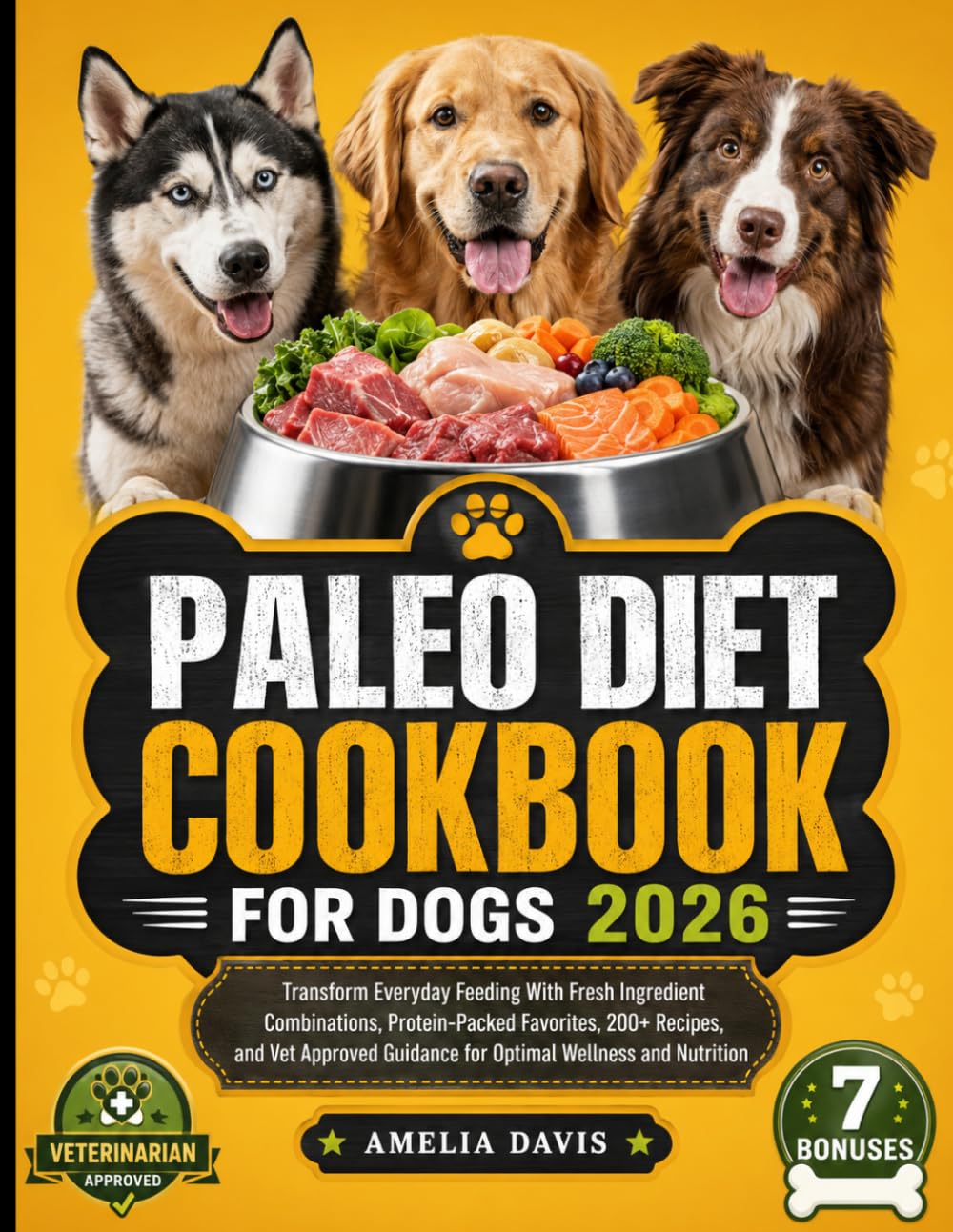 Paleo Diet Cookbook For Dogs 2026: Transform Everyday Feeding With Fresh Ingredient Combinations, Protein-Packed Favorites, 200+ Recipes, and Vet ... Davis's Wholesome Recipes for Dogs Series)