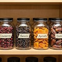 Vista 6 de novelinks Tarros de plástico transparente de 32 onzas con tapas, paquete de 6 tarros grandes de plástico con tapas de 32 onzas, recipientes