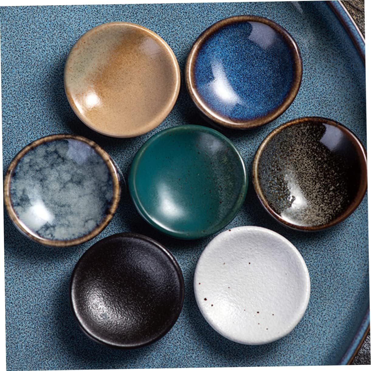 7Pcs Ceramic Chopsticks Holder Japanese Style Chopsticks Rests Multifunctional Tableware Rack for Spoons and Forks Design for Dining Decor
