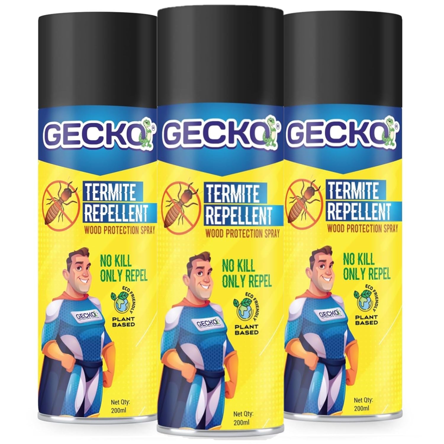 Shadow Securitronics 100% Herbal Termite Repellent Spray | Wood Preservative & Insect Repellent for Furniture | Ideal for Home, Kitchen, and Office Use | Pack of 3 (200ml) - FORMULATION 20X