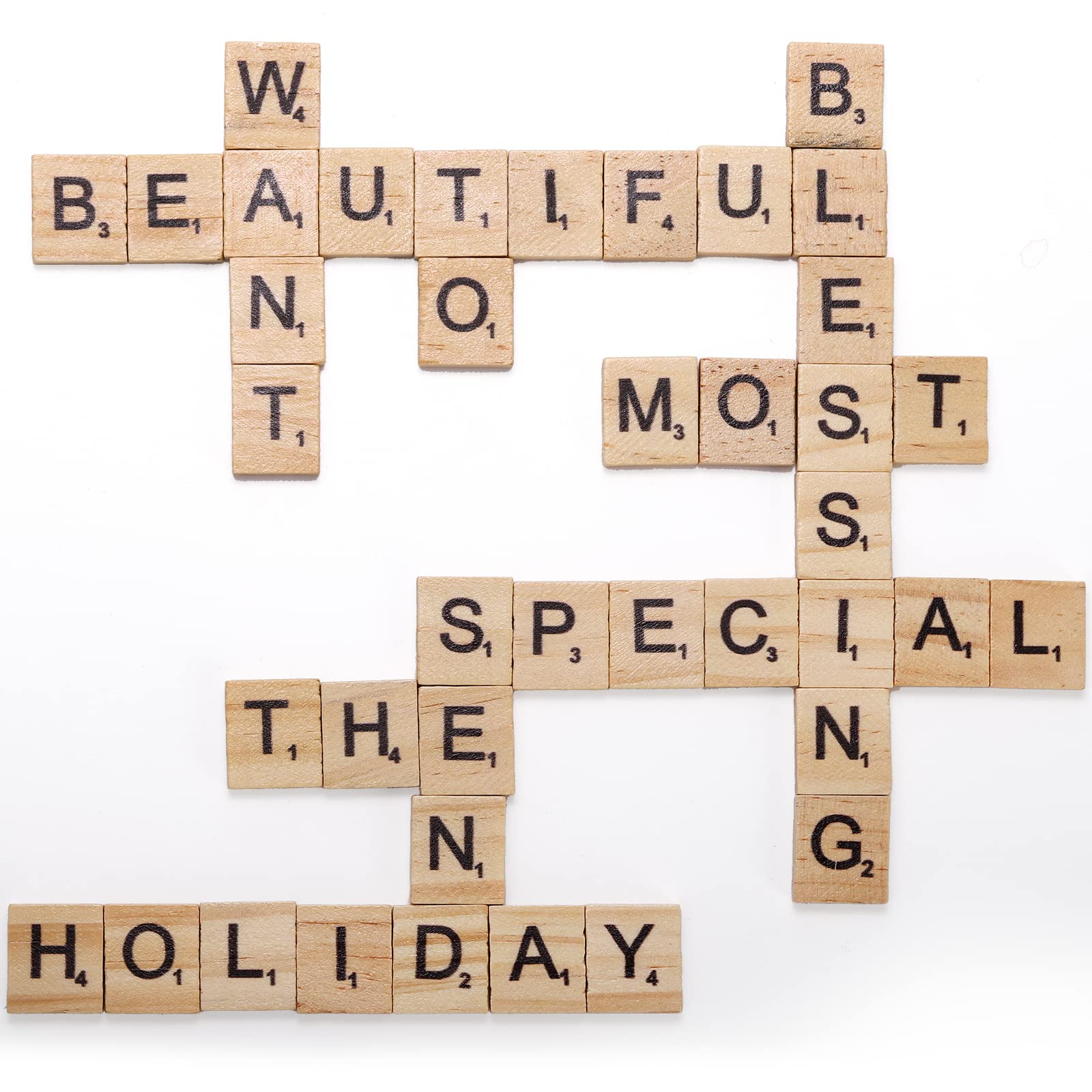 Large Scrabble Letters Alphabet Coasters DIY Letters 1000-Piece Wood Scrabble Letters - 10 ...