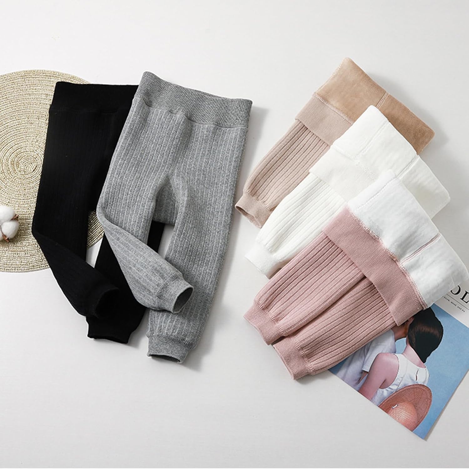 Toddler Girls Fleece Lined Leggings Baby Kids Cotton Winter Warm Thick Velvet Knit Tights Thermal Pant Trouser 1-6Years - Image 7