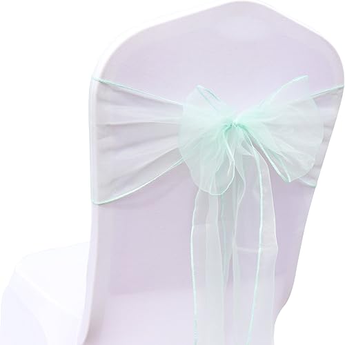 Miniatura 9 de 50 bandas de organza para silla de decoración de boda, banquetes, fiestas, eventos, suministros para silla, lazos, bandas para cubierta de silla,