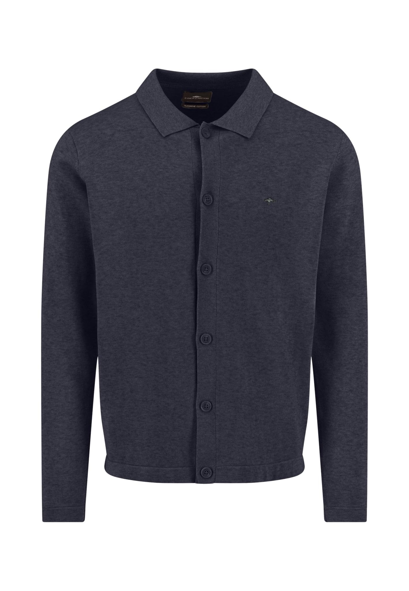 FYNCH-HATTON Strickjacke aus Baumwolle mit Kentkragen und Knopfleiste
