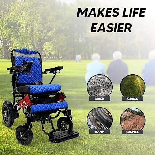 Miniatura 10 de Silla de ruedas eléctrica plegable de largo alcance 2021 silla de ruedas eléctrica aprobada por aerolínea resistente motorizada por movilidad