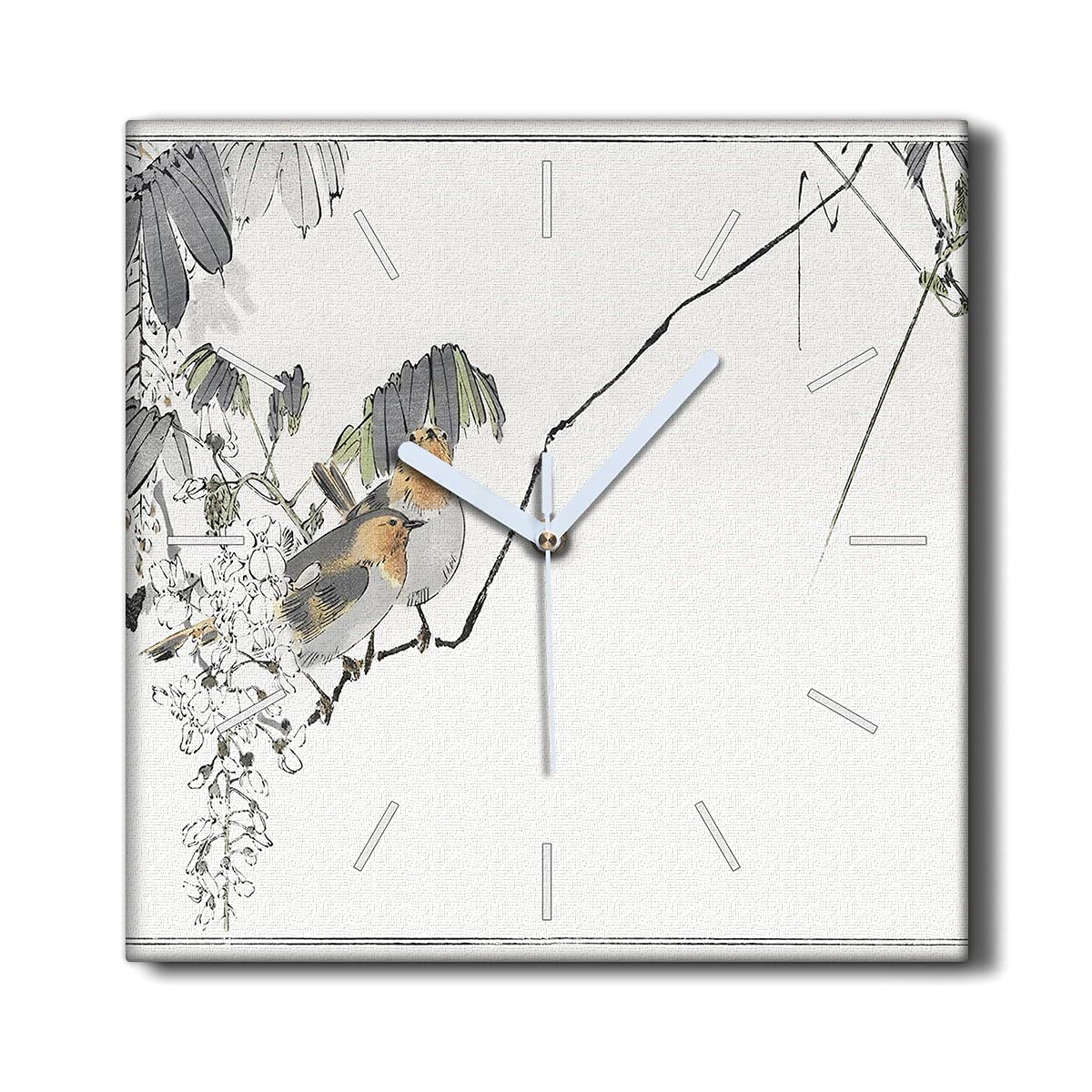 Horloge sur toile oiseau une touche de poésie pour le salon