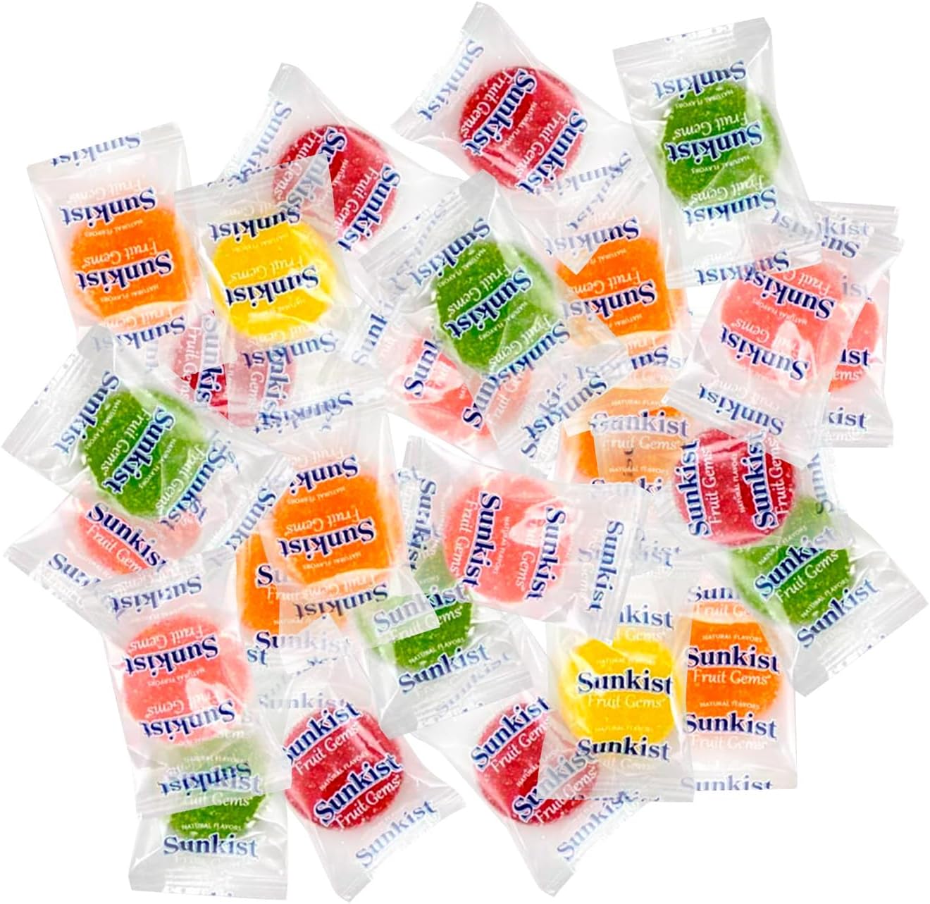 Sunkist Fruit Gems, Wrapped, 10 lbs Gummy Candy Grocery & Gourmet Food