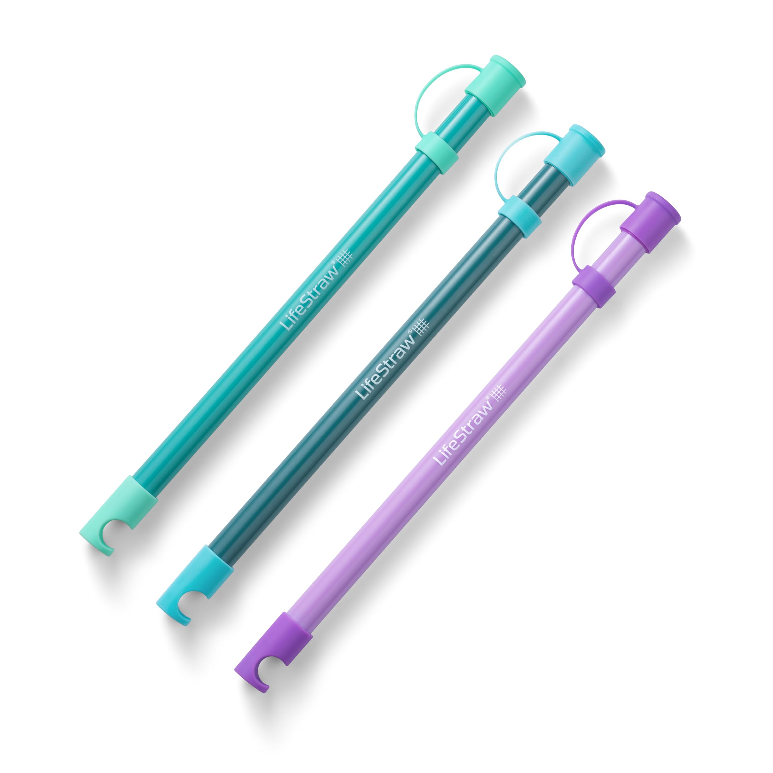 LifeStraw Sip Essential — BPA-Free Reusable Filter Drinking Straws, Removes Microplastics, Bacteria and Parasites for Travel and Everyday Use, 3-Pack