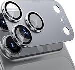 WSKEN for iPhone 17 Pro Max Camera Lens Protector, [Military Grade Shatterproof] [Strong Adhesion] Metal Aluminum Alloy Tempered Glass Camera Screen Protector for i, Orange Titanium
