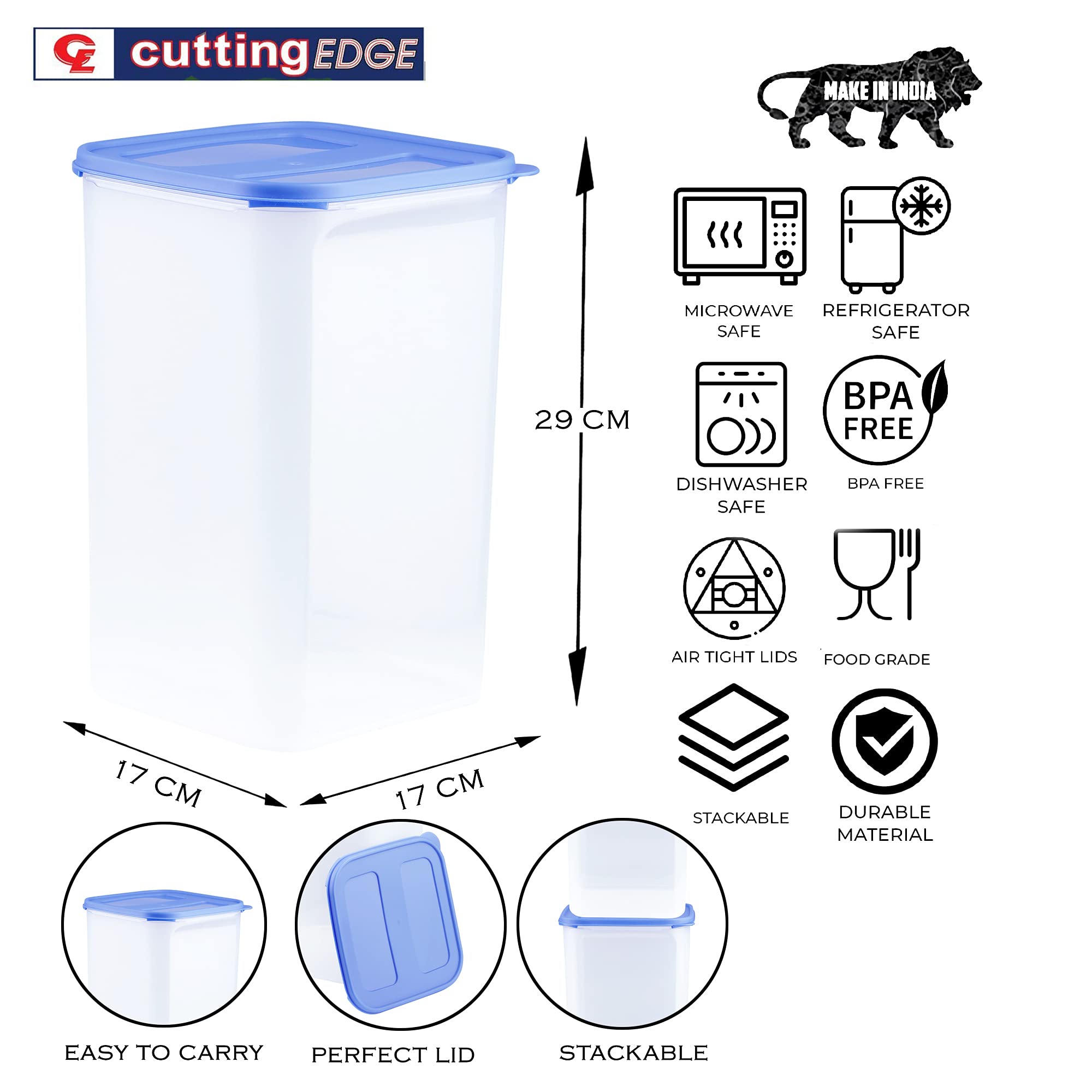 Cutting EDGE Airtight Containers - 2 x 7.5L Set -3