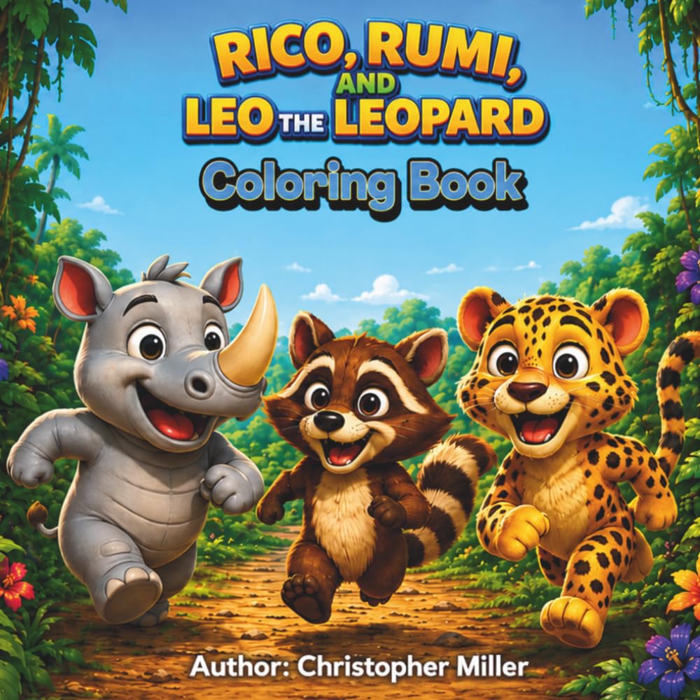 Rico, Rumi, and Leo the Leopard: Coloring Book (The Adventures of Rico & Rumi: Coloring Book Series)