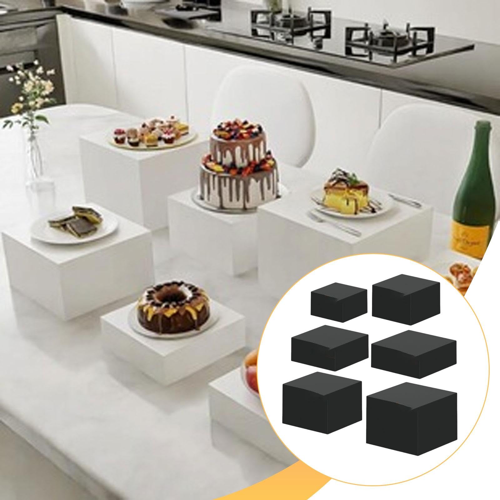 6 Présentoirs pour Buffet, élévateurs Alimentaires en Acrylique, Présentoir à Cupcakes pour Traiteur, 5 to 8 Pouces