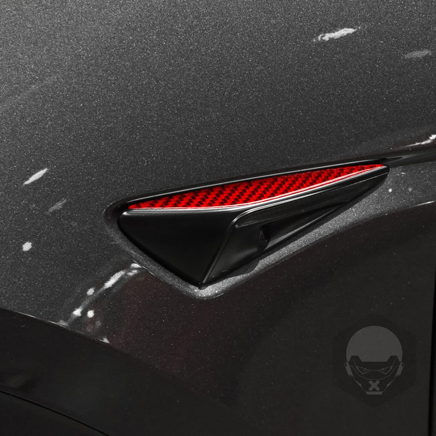 JKYUKU Real Carbon Fiber for Tesla Accessories Side Camera Indicator Turn image 5