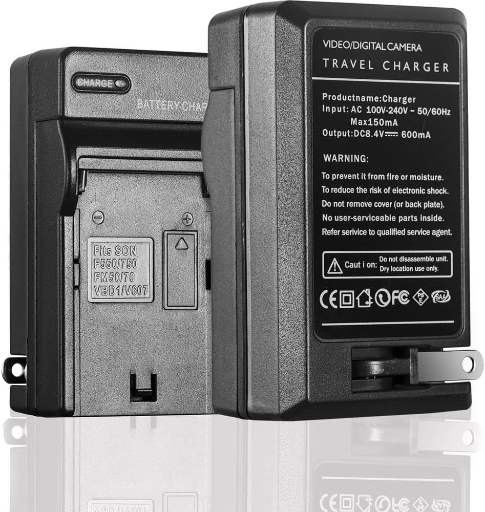 GVM 2 Pack NP-F750 Li-ion Replacement Batteries and Chargers 4400mAh Batteries with Dual Travel Chargers with NP-F550/570/750/770/960/970/DCR/HVR/HVL Camera Camcorder LED Video Light Slider Monitor