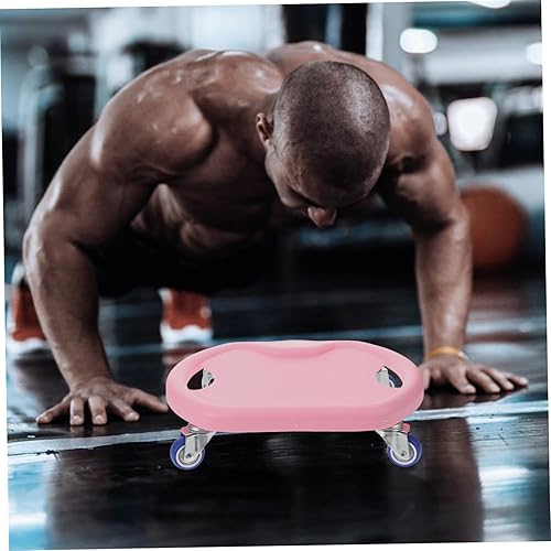 Miniatura 8 de Disco deslizante de fitness abdominal con mango cómodo y alfombrilla de cortesía para entrenamiento de fuerza central en casa, rodillo versátil para