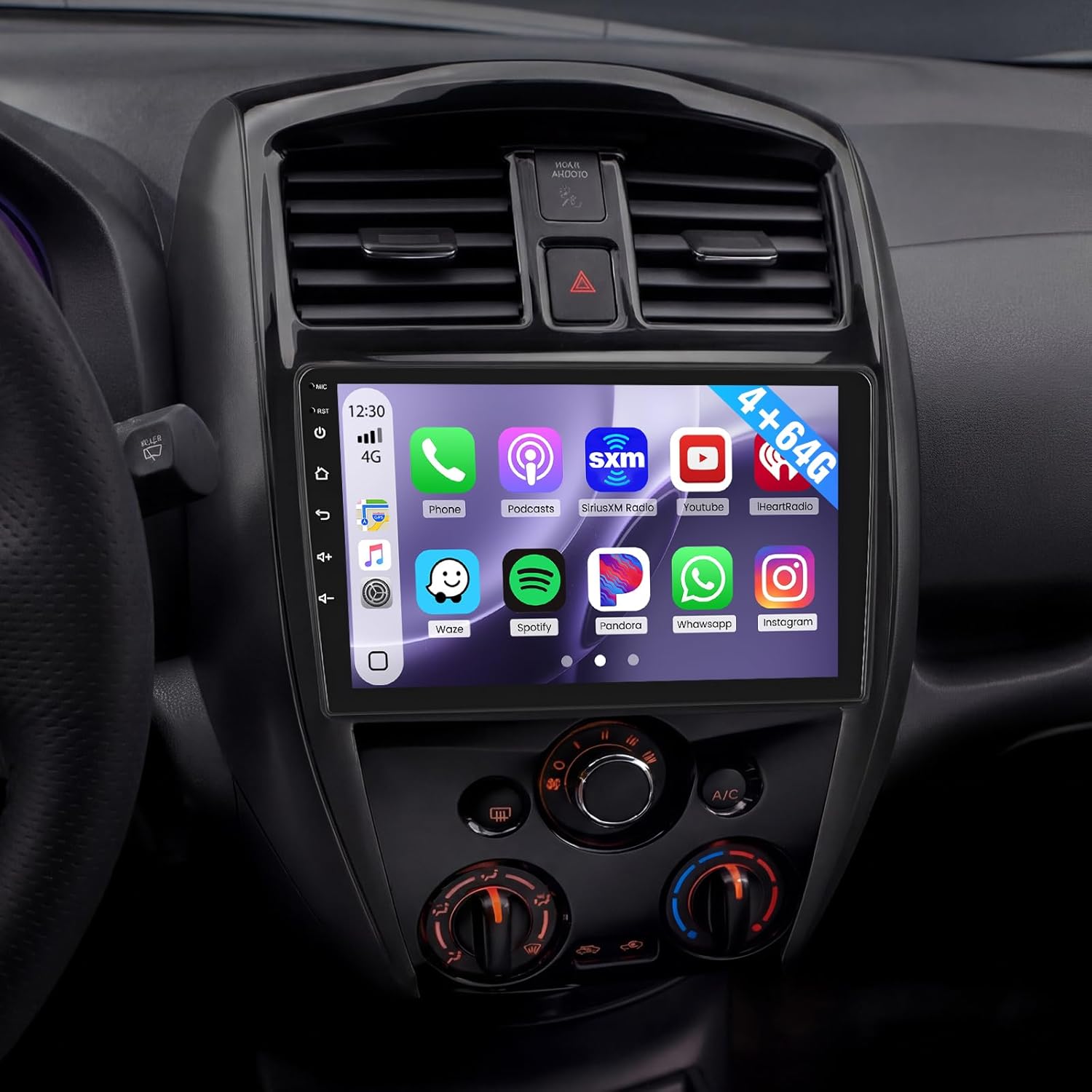 4+64G Android 15 Radio for Nissan Versa Sedan 2015 2016 2017 2018 2019, 10.1 inch 1280 * 720 Touch Screen Car Stereo with Wireless Carplay Android Auto/5G WiFi/GPS Navigation/Bluetooth 5.0/