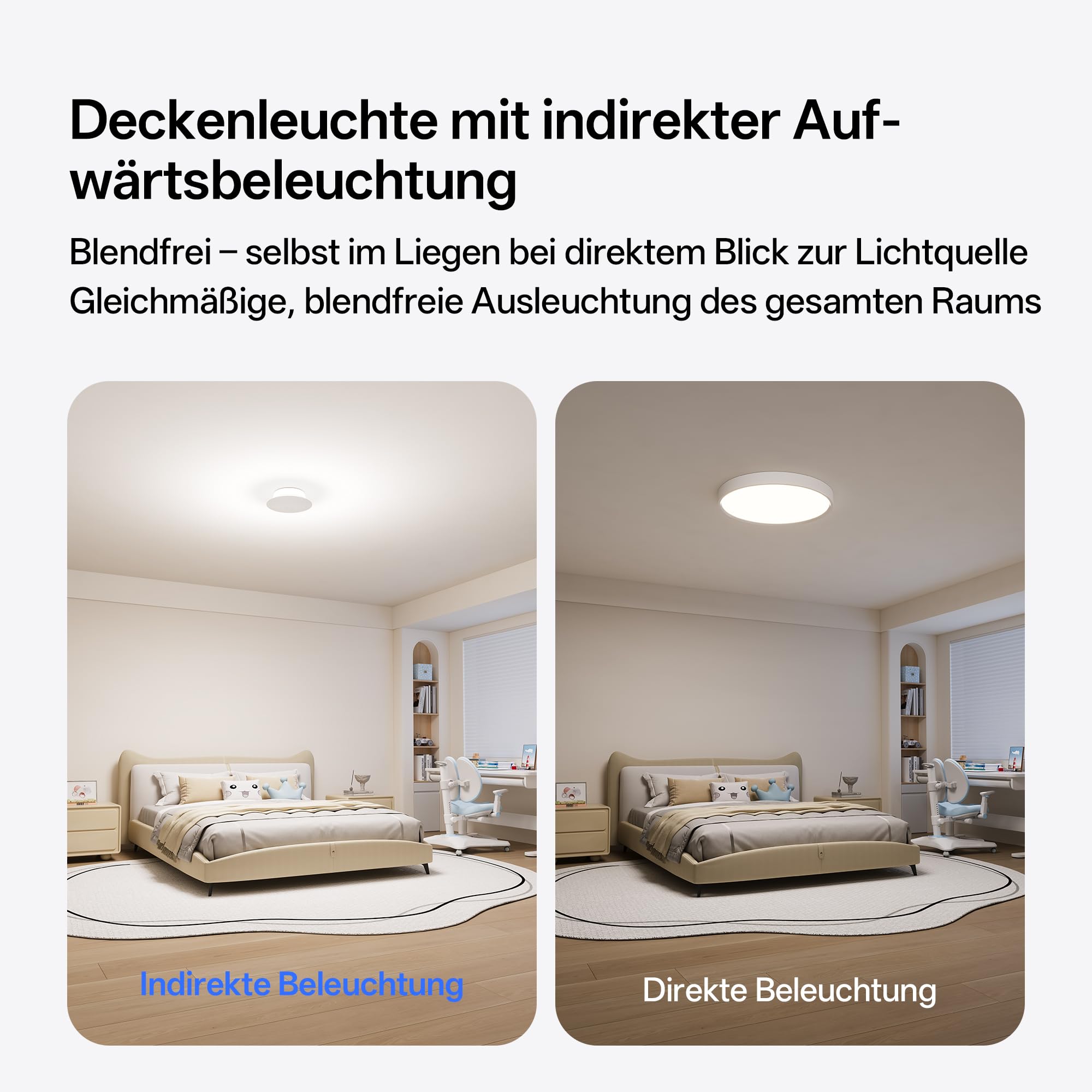 Homelist YX1 Indirekte LED-Deckenleuchte, 60W, 4300 lm, 22 cm
