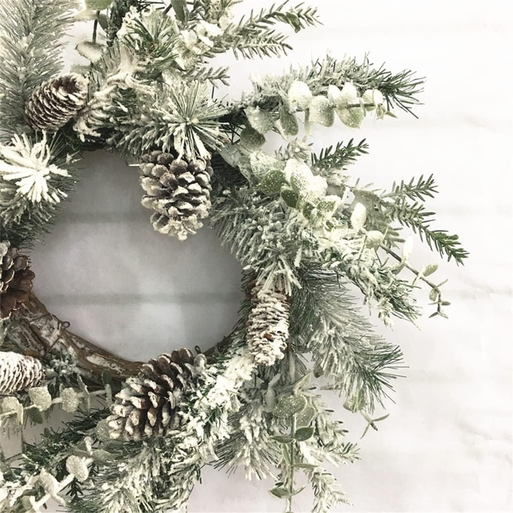 Garland Pine Cone Vine Branch Snowflake Garland Door Decoration Hanging Holiday Decorations (D 41 * 50cm)