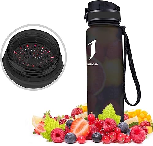 Miniatura 8 de Super Sparrow Botella de agua de 12 onzas, 17 onzas, 25 onzas, 32 onzas, botellas de agua Tritan sin BPA, apertura de un toque, botella de plástico