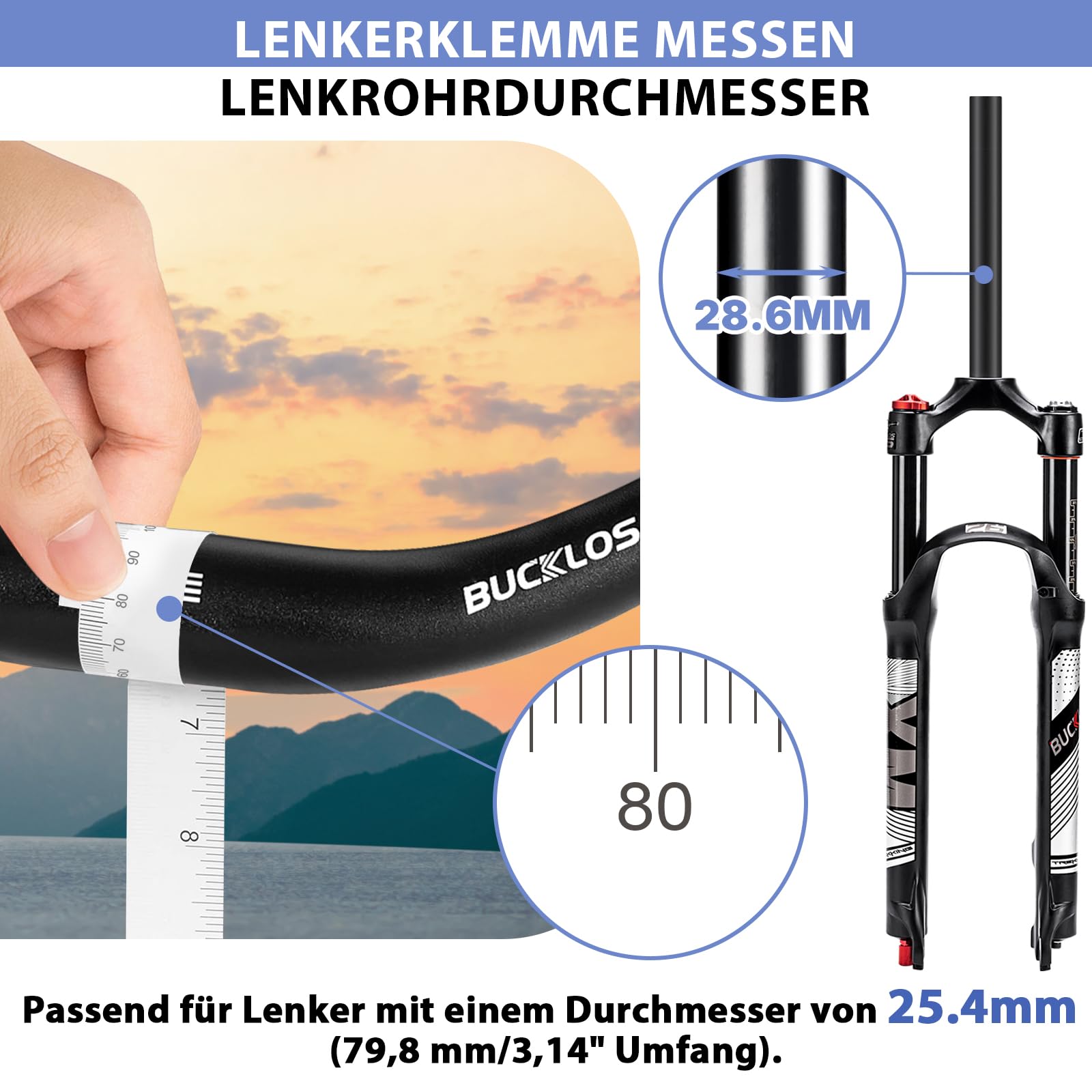 Fahrradlenker Vorbau, Lenkererhöhung Fahrrad 31.8mm/25.4,90mm/110mm/130mm/145mm,Fahrradvorbau-Riser zur Winkelverstellung,Fahrrad Lenker Erhöhen für MTB