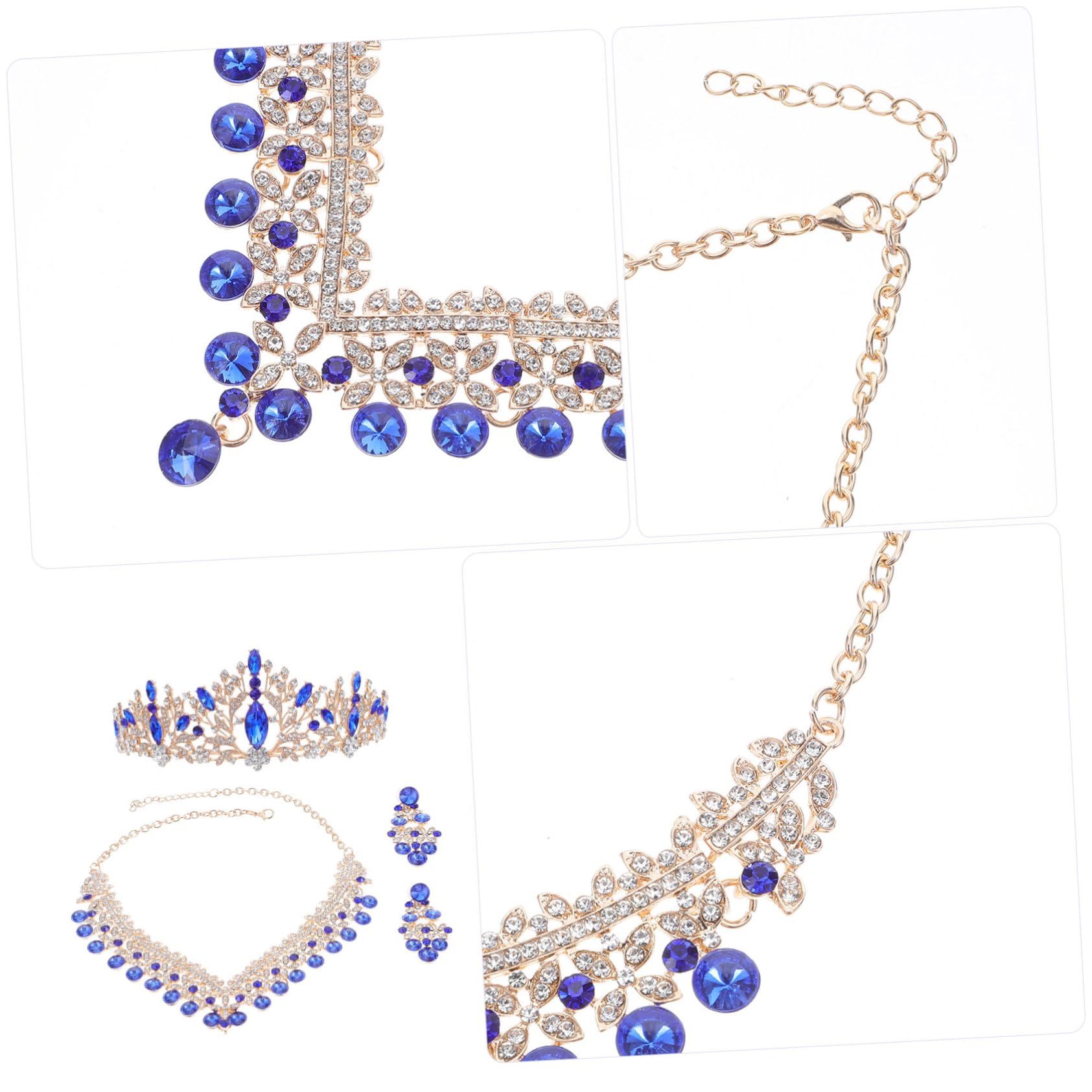 Conjunto de Joyas de Novia 1 Set de Aleación Rhinestone Azul