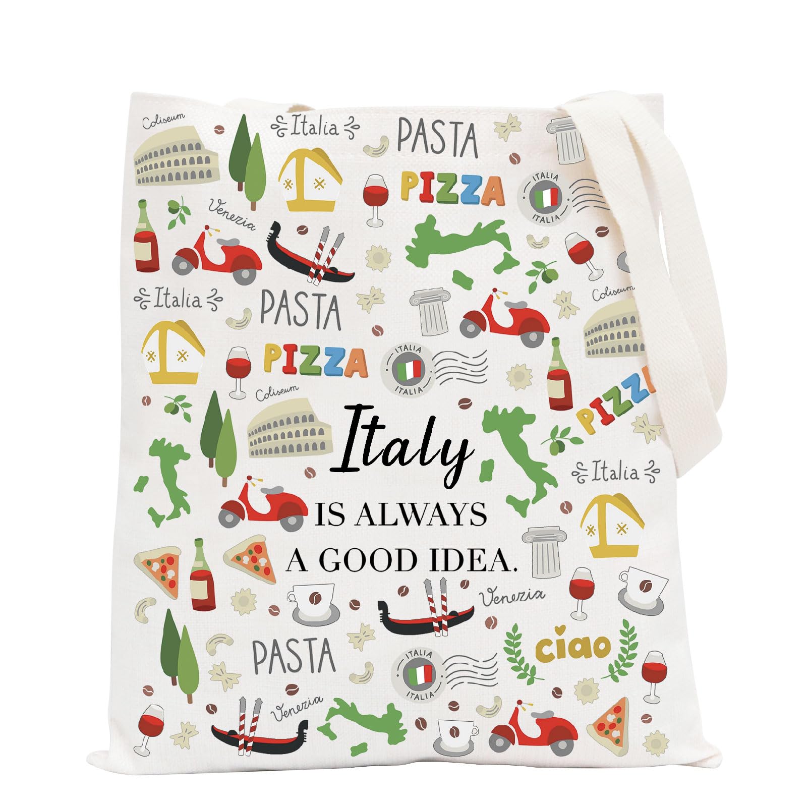 Italy Theme Gift Italy Is Always A Good Idea Tote Bag Italy Bachelorette Trip Gift (Italy Tote Bag)