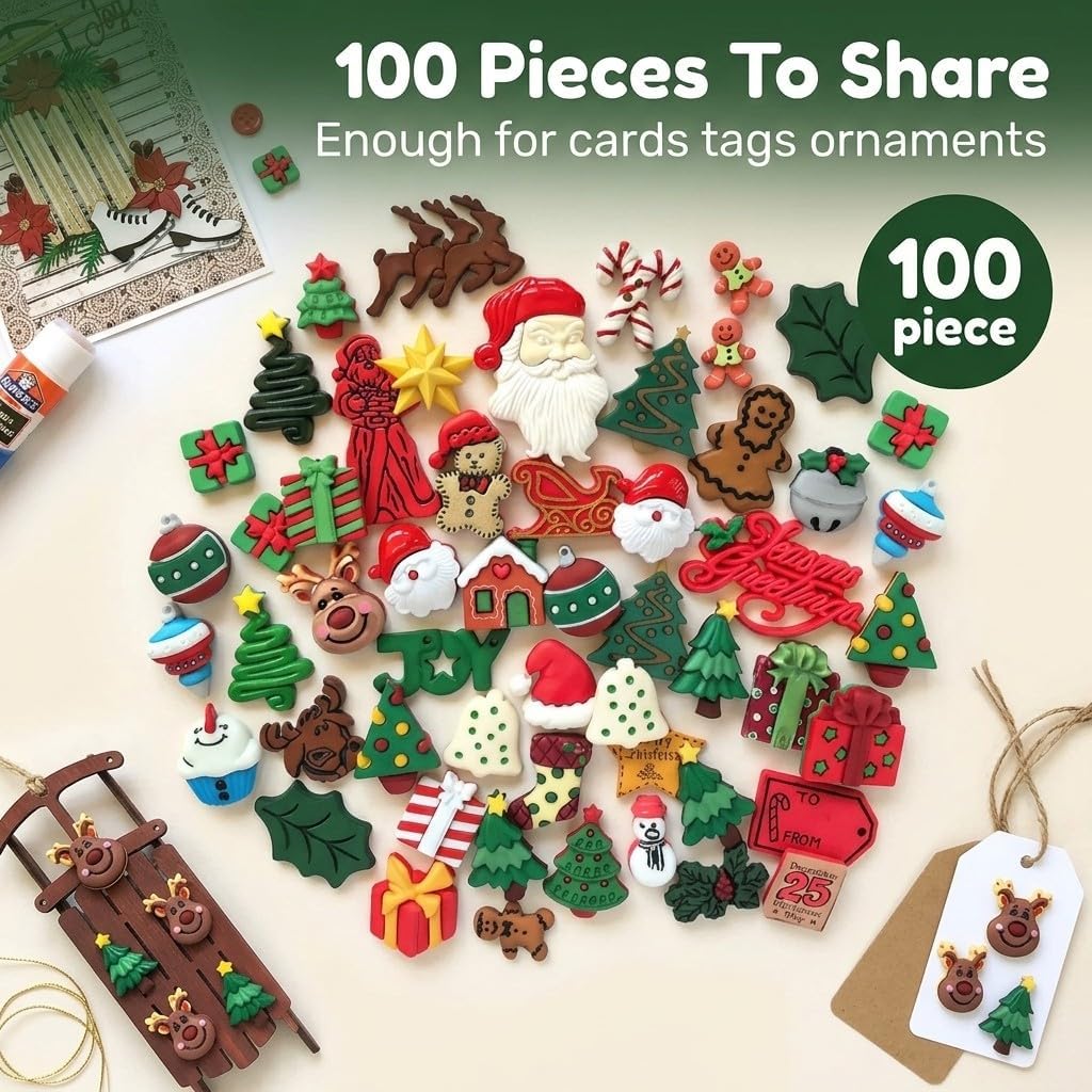 Buttons Galore Christmas Embellishment Super Value Pack