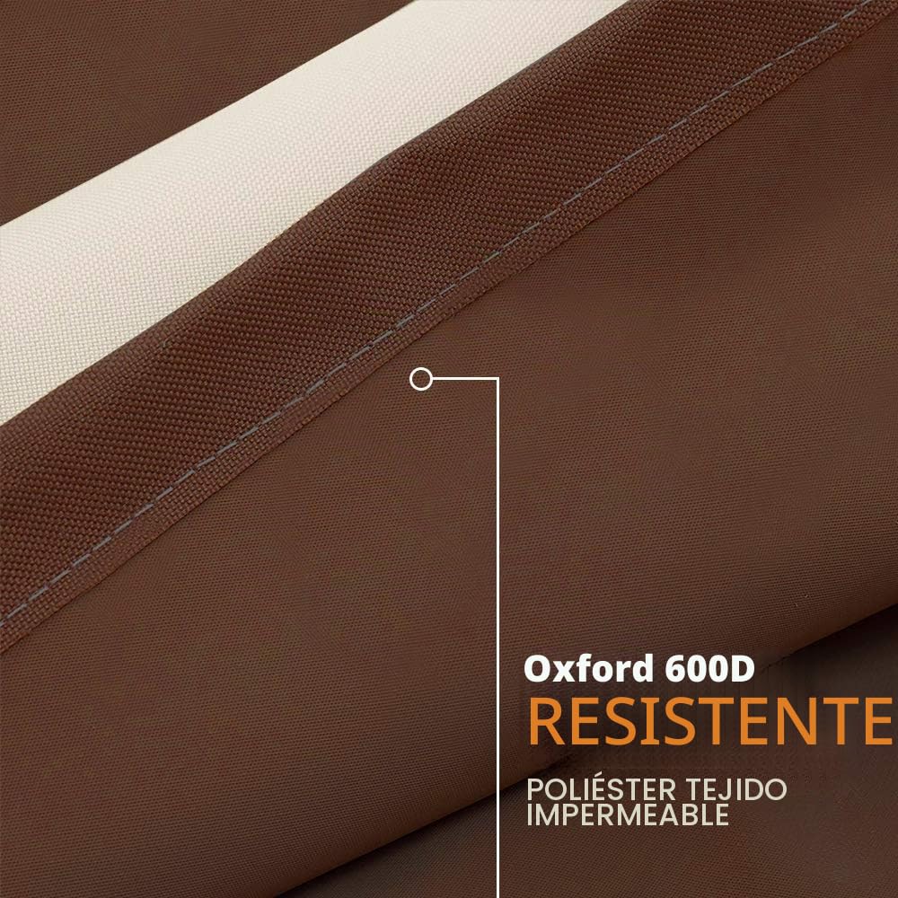 Vailge - Funda para sofá de 2 plazas, resistente al agua 100 %, para exteriores, alta, amplia cobertura, ideal para muebles de jardín, ventilación de aire