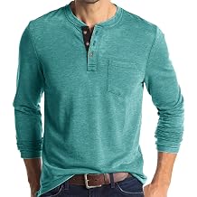 Men Fall Winter Polo Shirts Long Sleeved Flip Collar Tops Pocket Button V Neck T Shirts Golf Casual Sports Tops
