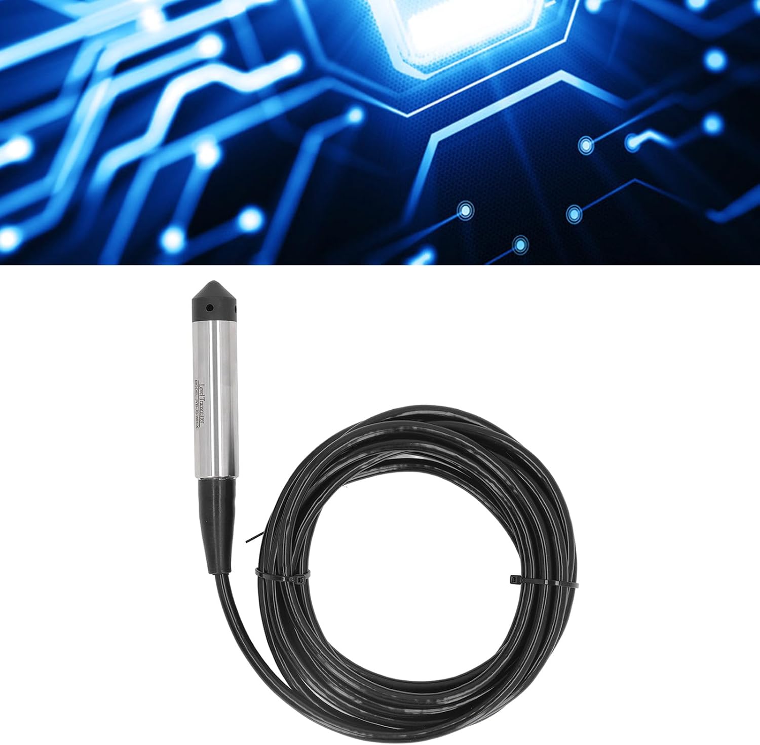 Liquid Level Sensor Liquid Level Sensor Kuuleyn Throw in Type Liquid Level Sensor Stainless Steel Probe Integrated Water Level Transmitter Dc 12‑30v 4‑20ma (0-10m)