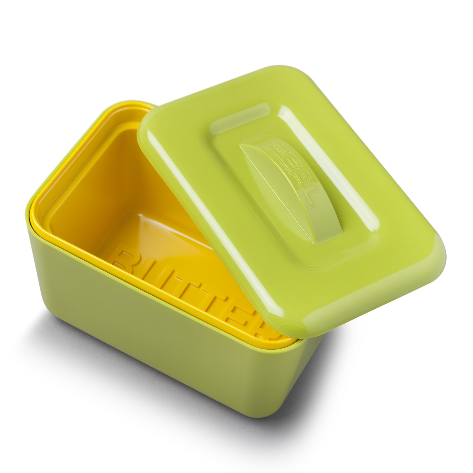 Zeal Lime Insulated Butter Dish, Large 500 Grams Capacity Double Walled Butter Tub/Container With Lid, Melamine - Green