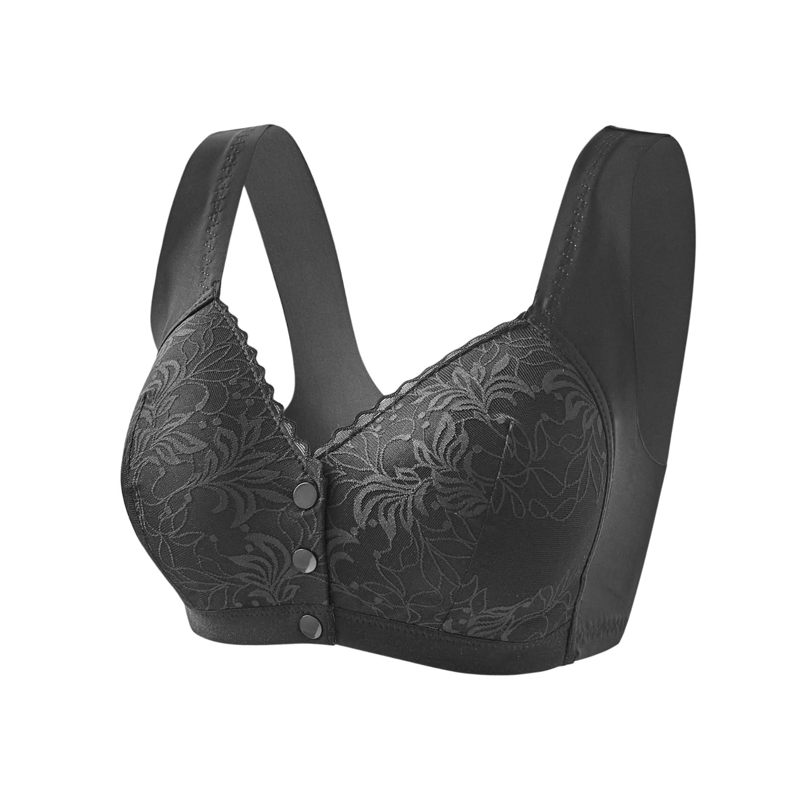Soutien-gorge fermeture devant sans fil antidérapant couverture complète jaune - 3