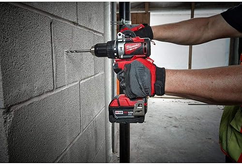 Miniatura 8 de Milwaukee 2992-22 M18 18-Volt Litio-Ion Brushless - Taladro de martillo inalámbrico y sierra circular (2 herramientas) con dos baterías de 4.0 Ah