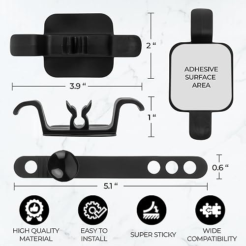 Miniatura 2 de Lexaia Juego de 6 soportes para cables  3 envoltorios de cables para electrodomésticos de cocina y 3 bridas de silicona reutilizables  Organizador