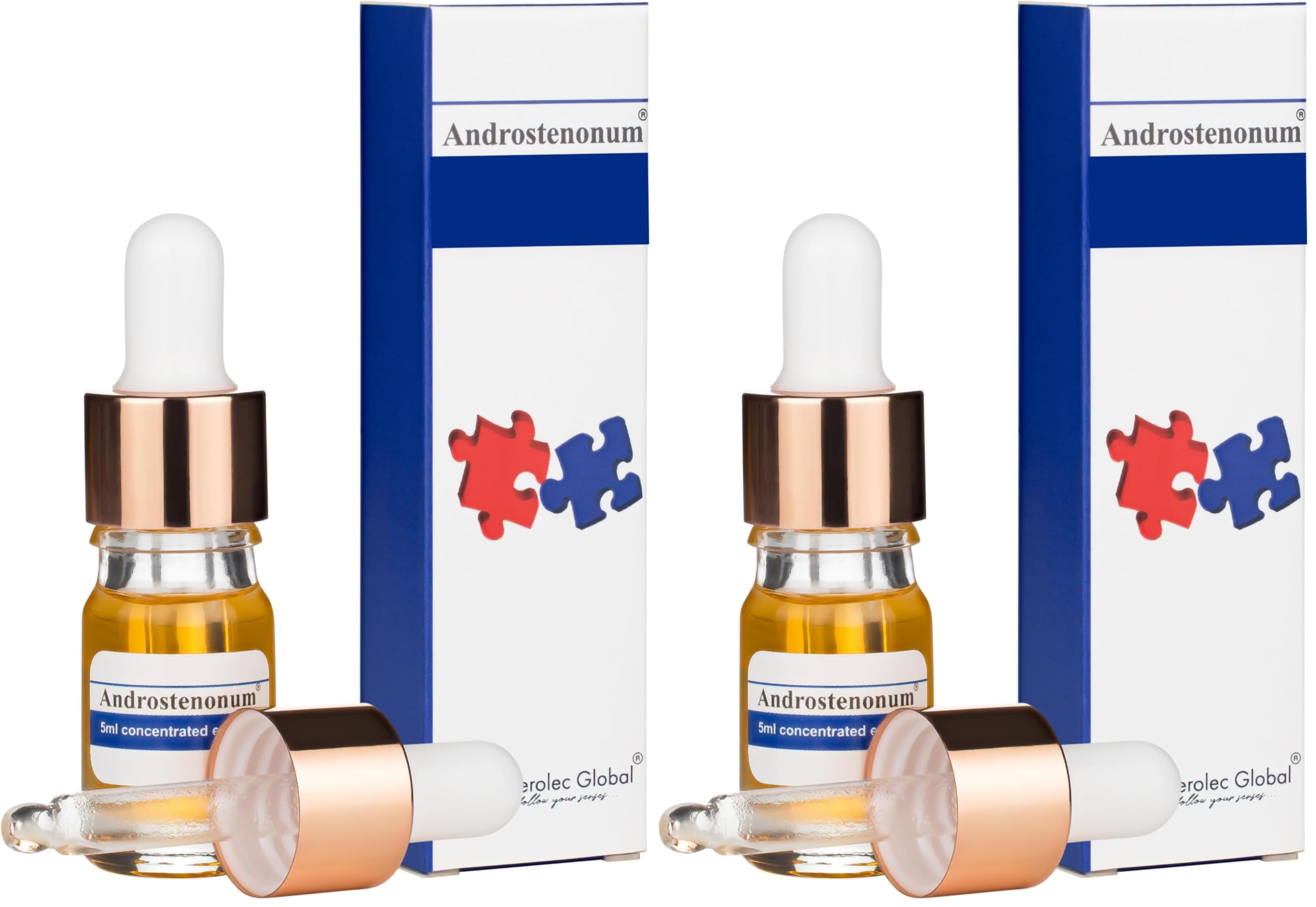 Parfüm Herren ANDROSTENONUM - Starkes Pheromone Parfum Herren mit 48-Stunden-Langzeitwirkung - Männer Parfüm für den täglichen Gebrauch - Langanhaltender Duft Männergeschenke 5ml (Packung mit 2)