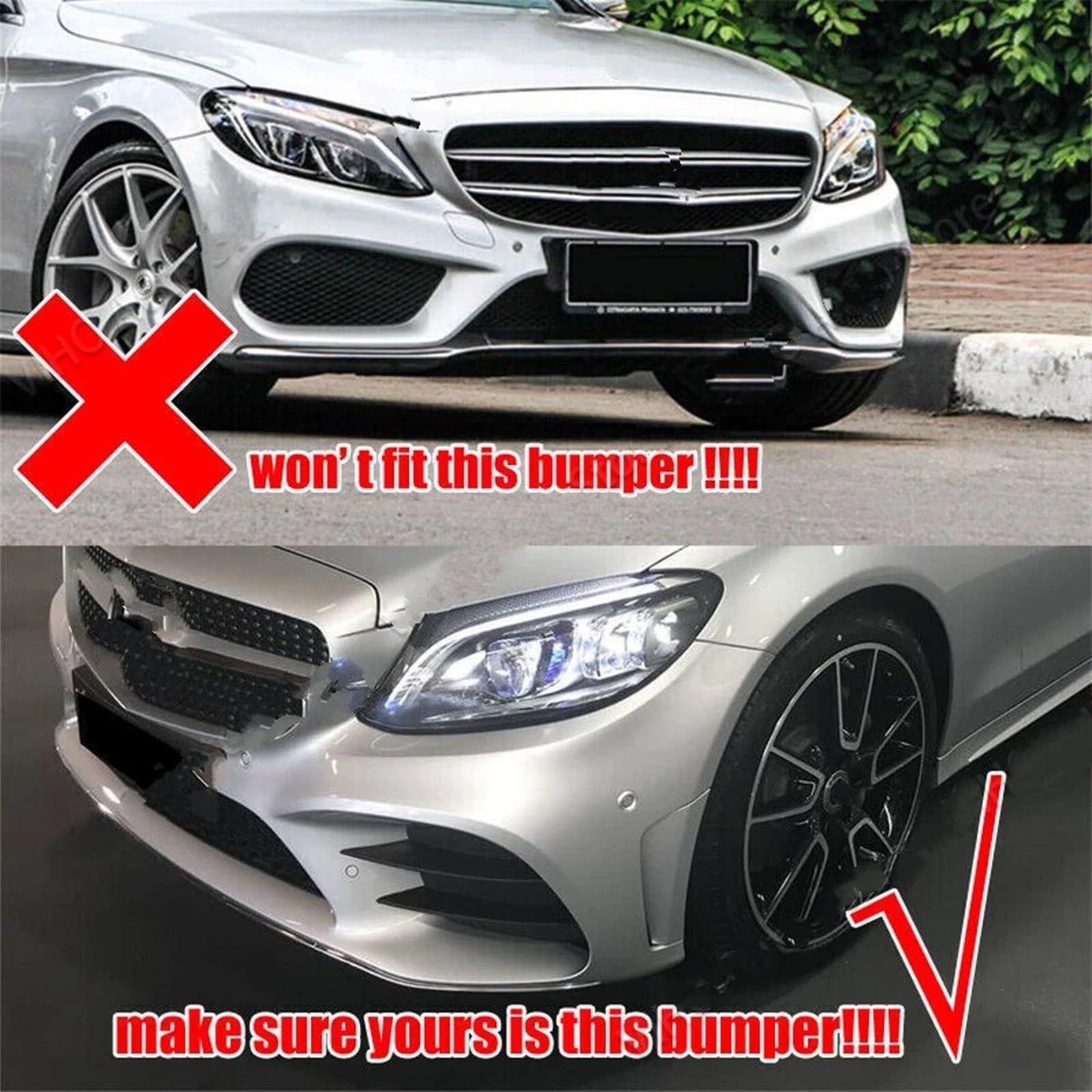 W205 リップスポイラー FUTURE DESIGN】BENZ メルセデス・ベンツ C-Class W205 C205