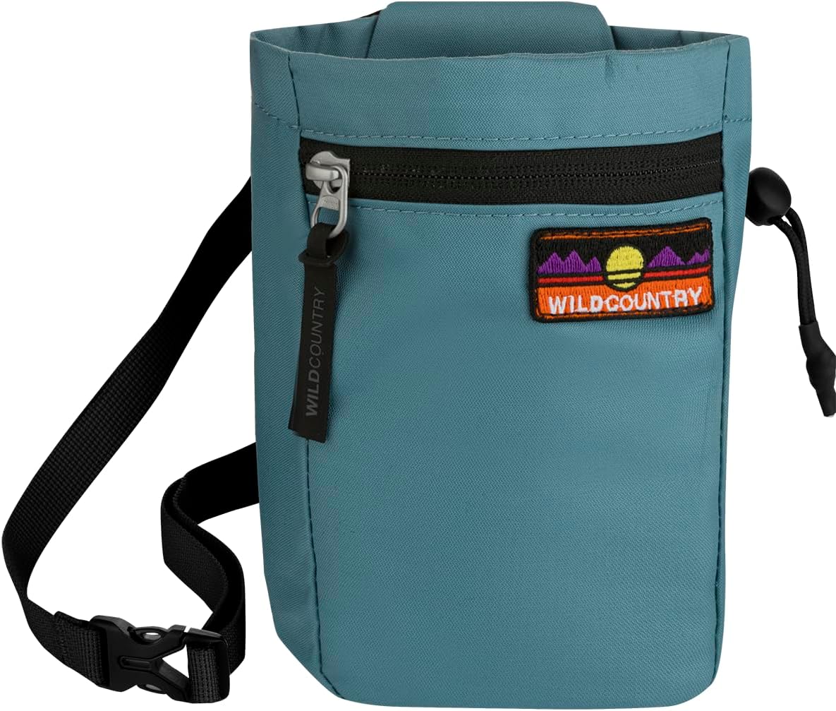 Wild Country Flow Rock Climbing Chalk Bag with Zippered Pocket for Sport, Trad, & Indoor Climbing