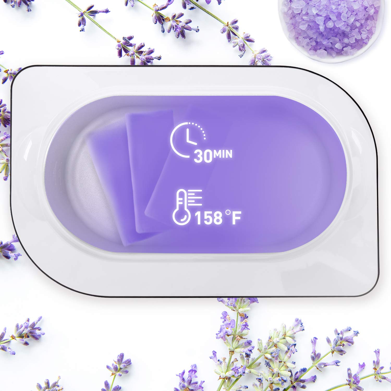 Paraffin Wax Machine for Hand and Feet, 4000mL Paraffin Wax Machine for Arthritis, Instantly Moisturizes and Hypoallergenic Paraffin Bath for Smooth and Soft Skin, Elegant Dark Purple Design : Beauty