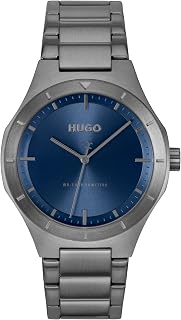 Hugo Uhr mit DREI-Zeiger-Quarzwerk Kollektion #LIT Kollektion mit Edelstahlarmband