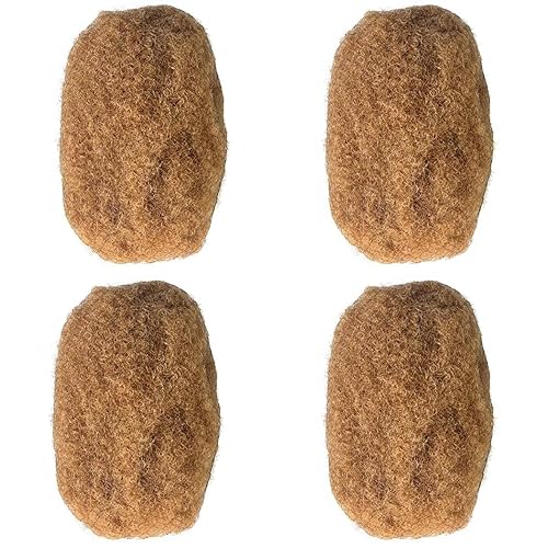 Miniatura 8 de Cabello humano afro ajustado, ideal para hacer o reparar rastas permanentes, rizos y trenzas, 4 paquetes/paquete (8 pulgadas, sal y pimienta #39)