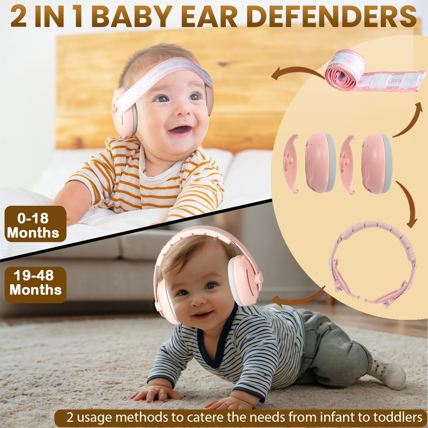 Dekukar 2-in-1 Baby Ear Defender for Babies Toddlers up to 36 Months, CE & UKCA Certified - Image 2