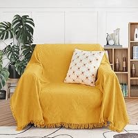 Vista 25 de MEETSKY Funda Blanca para Sofá, Fundas para Sofá, Funda para Sofá de Dos Plazas, Sillón Reclinable, Futón, Protector Lavable de Tela Gruesa