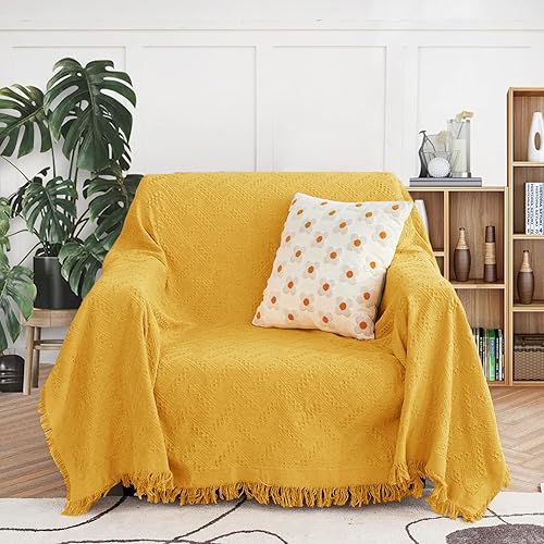 Miniatura 25 de MEETSKY Funda Blanca para Sofá, Fundas para Sofá, Funda para Sofá de Dos Plazas, Sillón Reclinable, Futón, Protector Lavable de Tela Gruesa